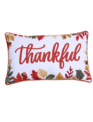Embroidered Thankful Leaves Pillow