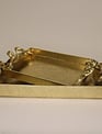 Golden Metal Tray w/ Bow Handles (2-Sizes)