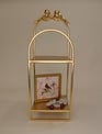 Golden Metal Bow 2-Tiered Shelf