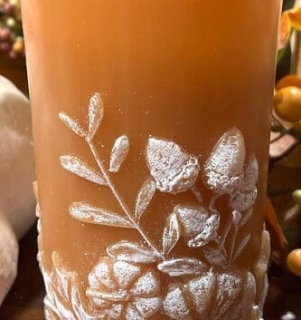 Harvest Pumpkin Fountain Candle 4x8