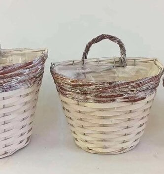 Whitewashed Wall Basket (3-Sizes)