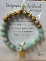 Beaded Charm Footprint Bracelet