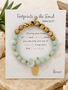 Beaded Charm Footprint Bracelet