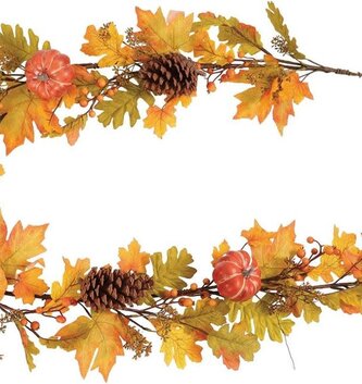 6 ft Pinecone Pumpkin Berry Garland
