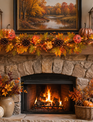 6 ft Pinecone Pumpkin Berry Garland