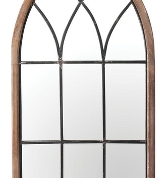 Wooden/Metal Cathedral Mirror