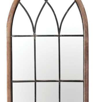 Wooden/Metal Cathedral Mirror