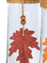 Clear Glass Vase with Fall Leaf (4 Colors)