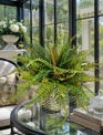 Custom Mixed Fern in Green Stoneware Container