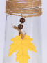 Umbree Glass Vase with Fall Leaf (4 Colors)