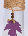 Umbree Glass Vase with Fall Leaf