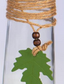 Umbree Glass Vase with Fall Leaf