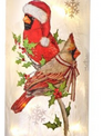 LED Frosted Glass Cardinal Cylinder