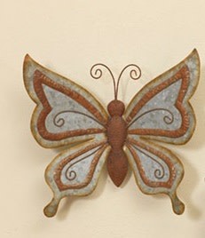 Small Galvanized Wall Butterfly The Last Straw