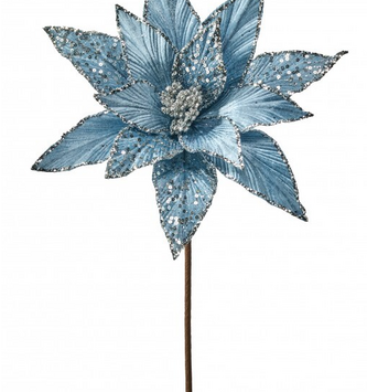 Blue Bliss Velvet Poinsettia