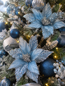 Blue Bliss Velvet Poinsettia