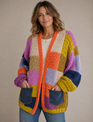 Hand Knit Callie Cardigan w/ Denim Pockets