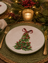 Christmas Tree with Bow Platter