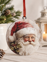 Metal Vintage Santa Holiday Ornament