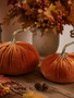Orange Velvet Weighted Pumpkin (2-Sizes)