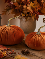Orange Velvet Weighted Pumpkin (2-Sizes)