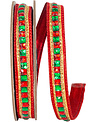 7/8" x 5 Yards Jewel Accent Two Sided Wired Edge Ribbon