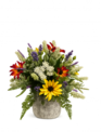 Custom Summer Wildflower Arrangement in Queen Annes Pot