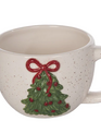 Ceramic Christmas Tree w/ Bow Mug