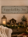 Metal Happy Birthday Jesus Sign