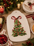 Ceramic Christmas Tree w/ Bow Serving Tray
