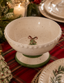 Christmas Tree w/ Bow Pedestal Bowl