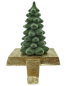 Flocked Christmas Tree Stocking Holder