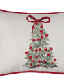 Lumbar Christmas Tree w/ Bow Pillow