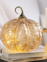 LED Glass Pumpkin with Petal Design (2 Sizes)
