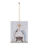 Hand Painted Manger Scene Star Ornament