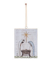 Hand Painted Manger Scene Star Ornament