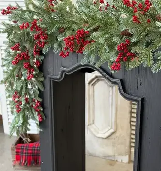 6' Majestic Spruce Garland with Red Berries