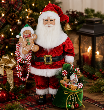 Karen Didion Peppermint & Goodies Santa