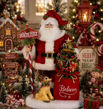 Karen Didion Lighted North Pole Magic Santa