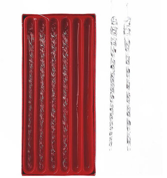 7.5" Set of 6 Glass Twist Icicles