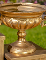 Golden Metal Frontus Urn (2-Sizes)