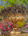 Golden Metal Frontus Urn (2-Sizes)