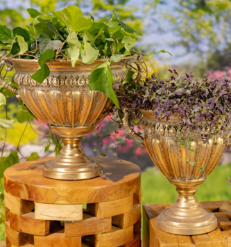 Golden Metal Liber Urn (2-Sizes)
