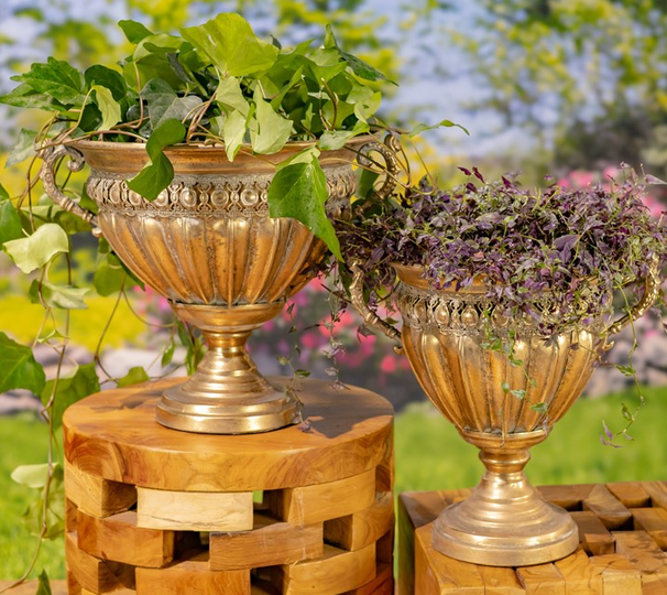 Golden Metal Liber Urn (2-Sizes)