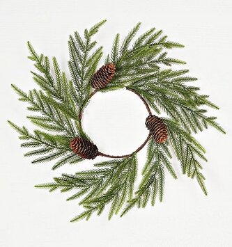 3.5" Natural Touch Norfolk Pine Candle Ring