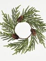 3.5" Natural Touch Norfolk Pine Candle Ring