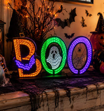 Electric Halloween Boo LED Infinity