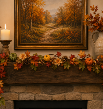 6-ft Harvest Pumpkin Gourd Garland