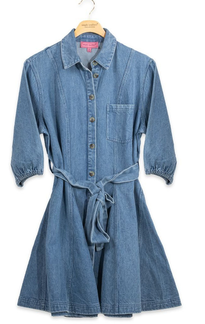 Simply Southern Western Denim Button Up Dress By: Simply Southern