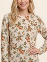 Staccato Vintage Floral Print Pull Over Sweater By: Staccato